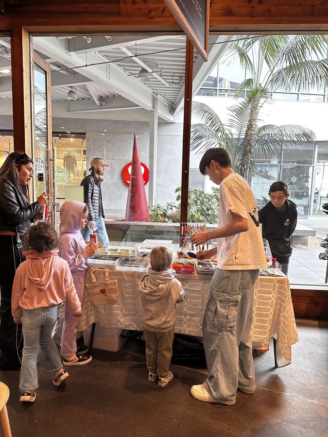 Customers at the Philz Coffee pop-up