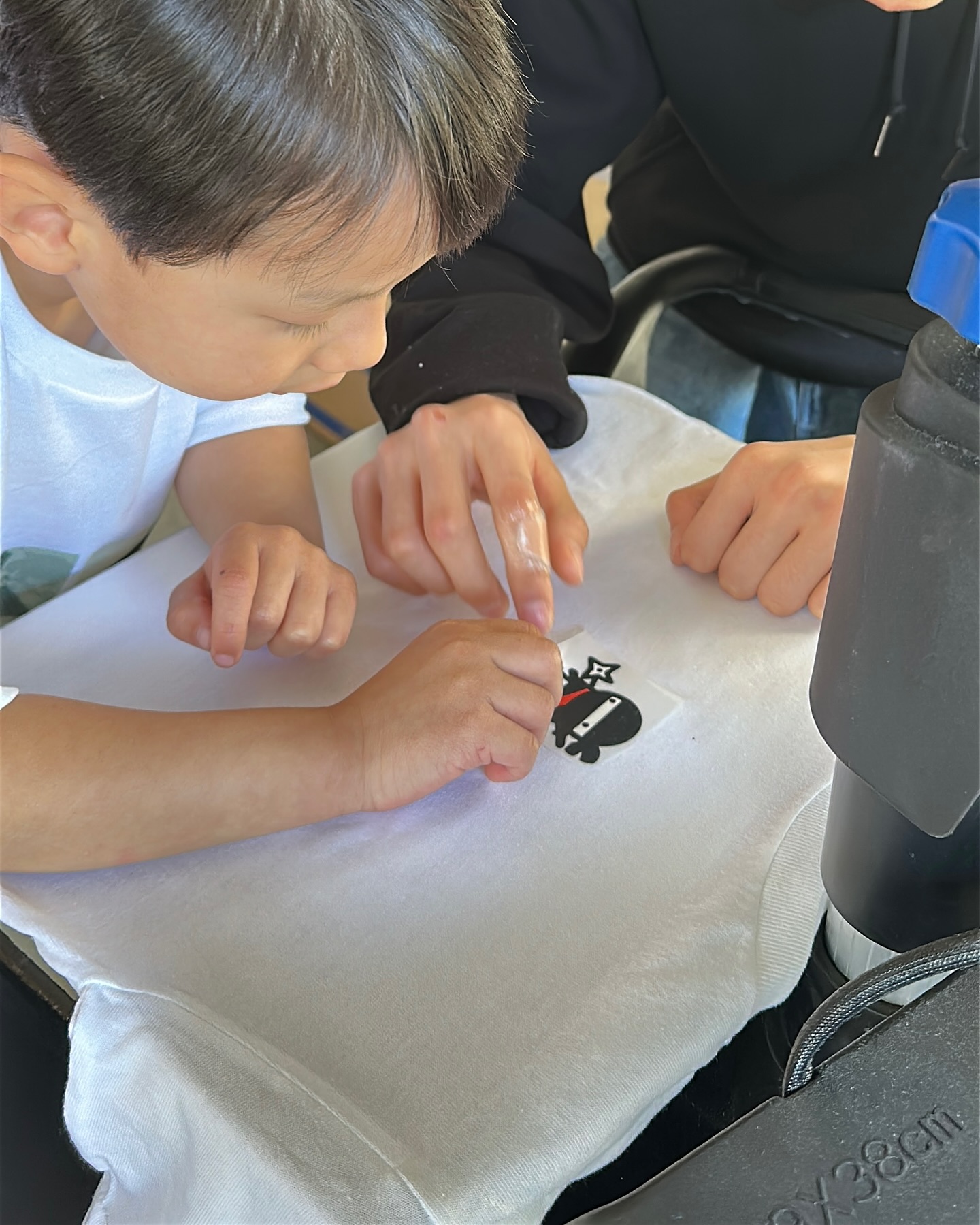 Making shirts with a heat press