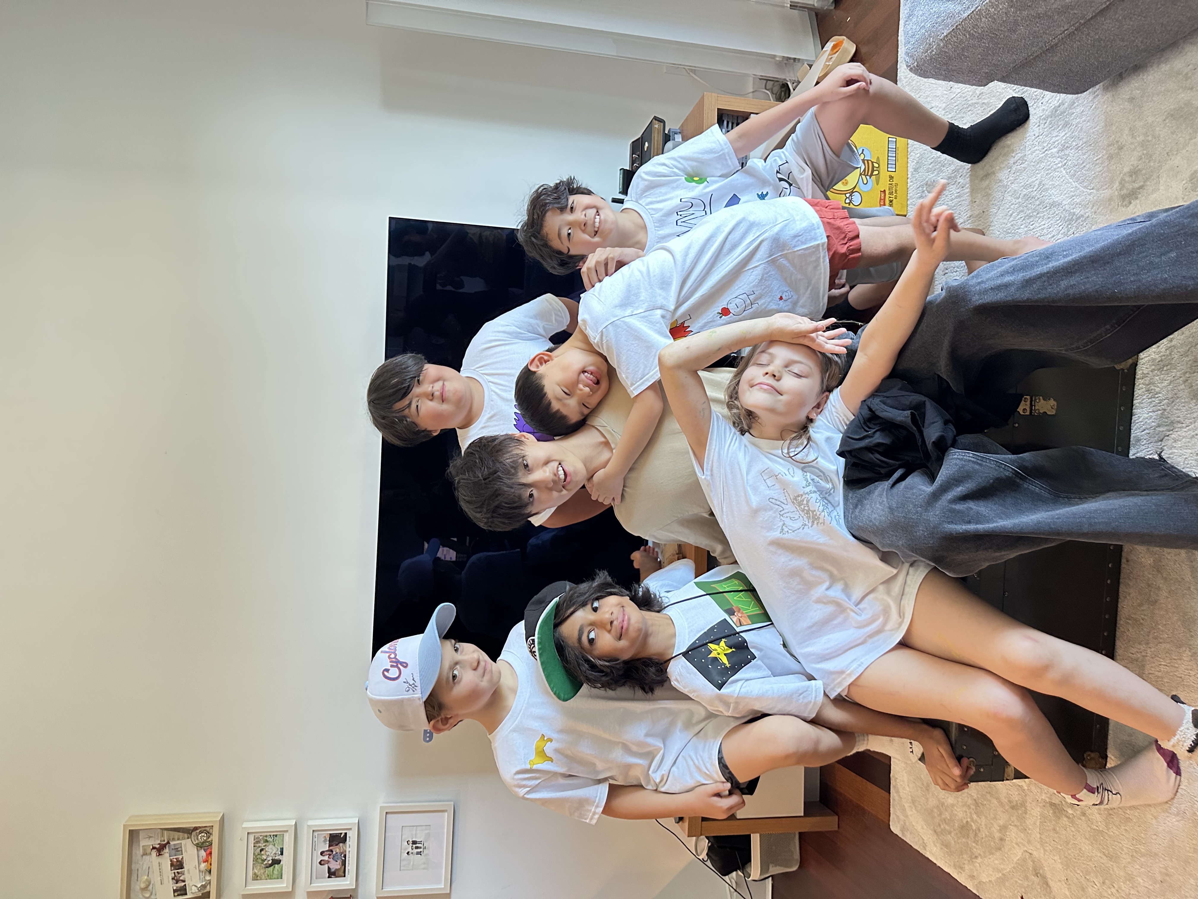All students in their custom t-shirts