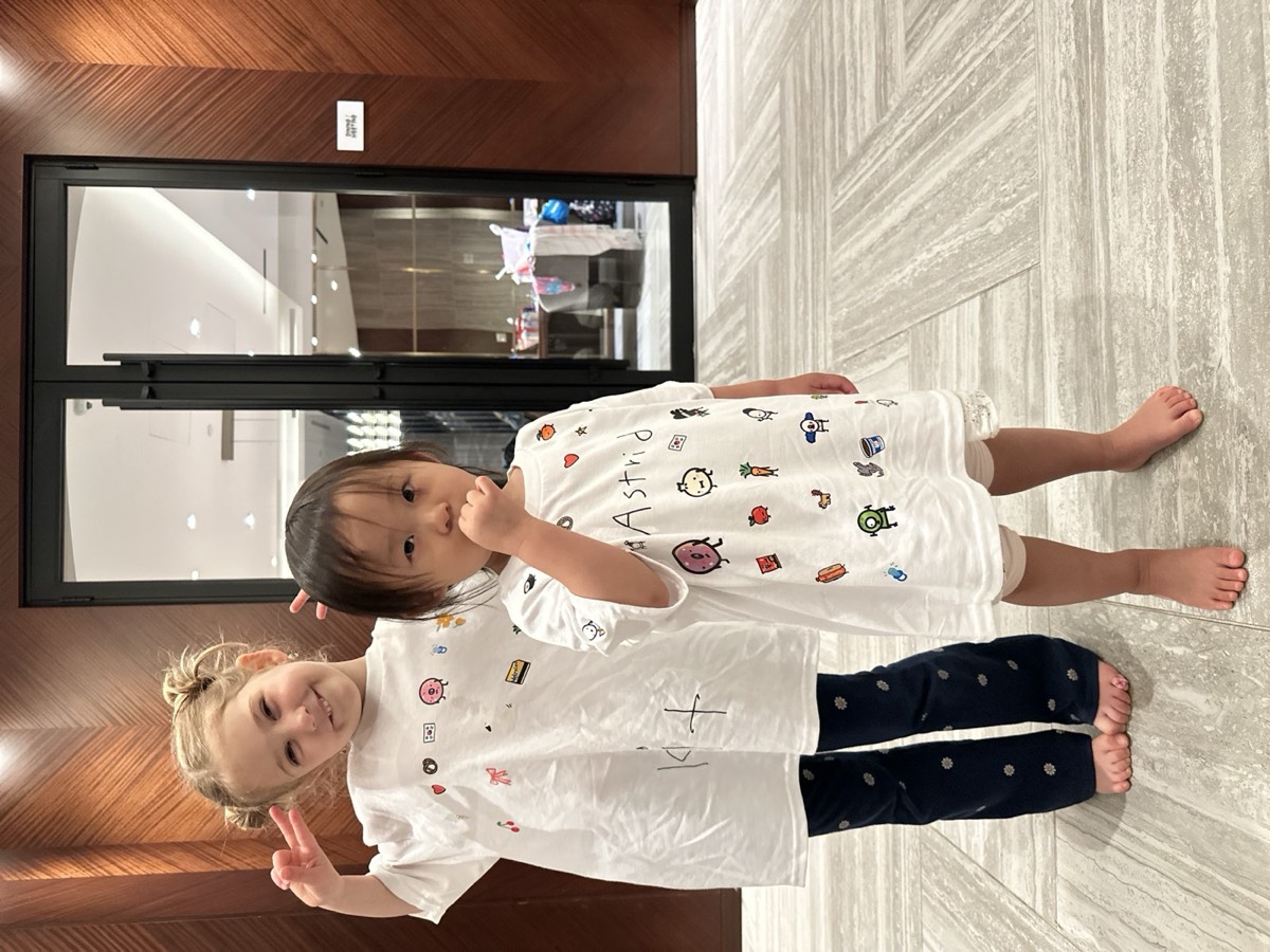 Two makers in their finished shirts